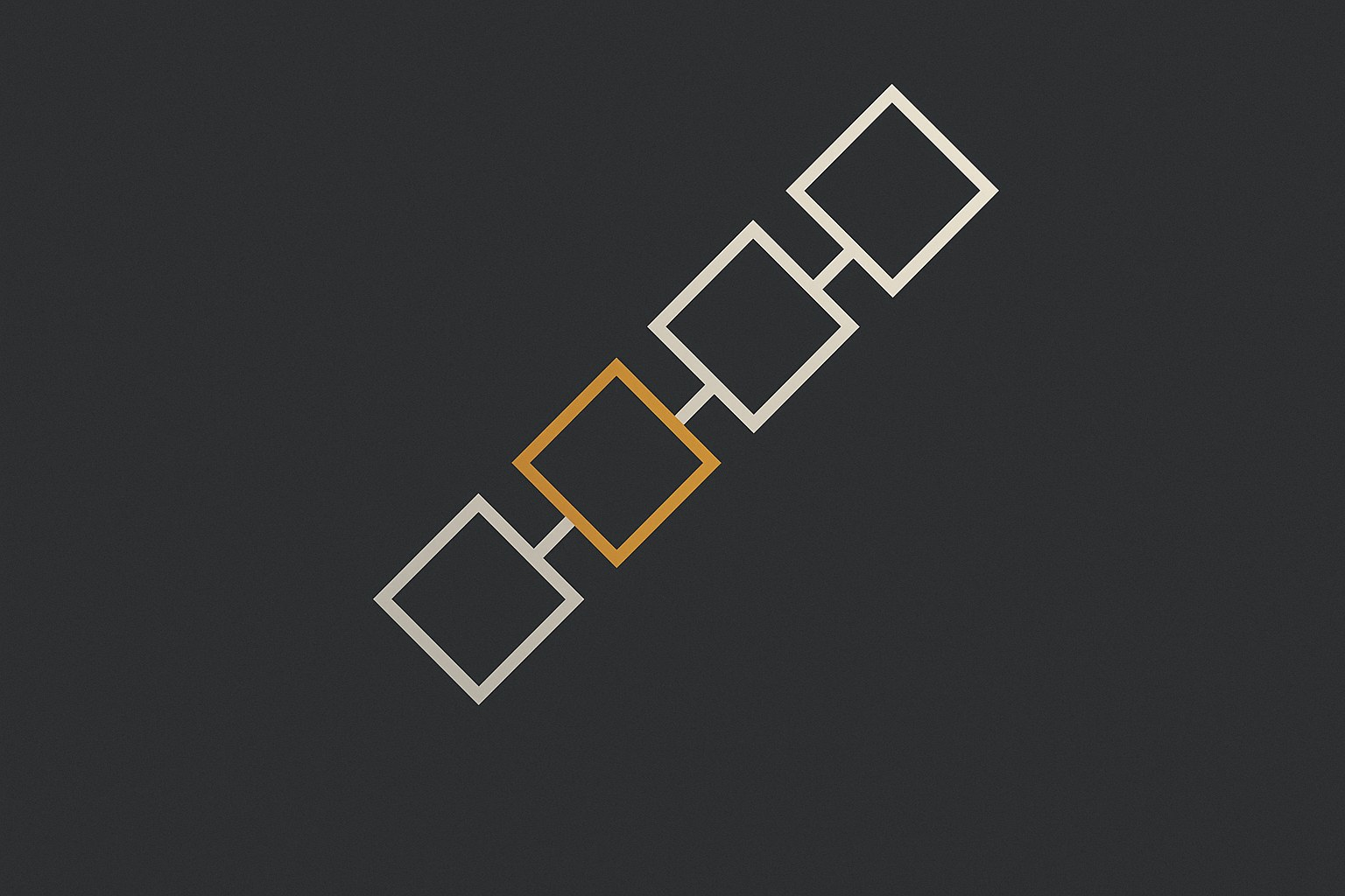 A chain of linked records with one link marked as the point of verification