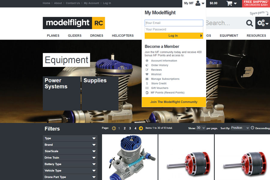 Modelflight wide